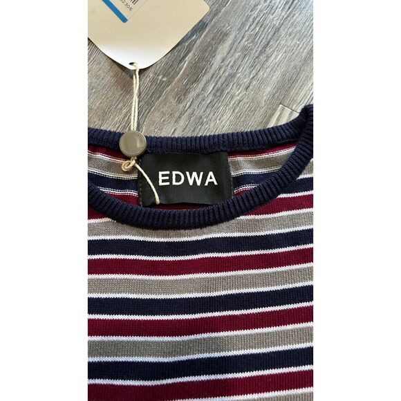 NWT Edwa by Edward Spiers Mens Long Sleeve Striped Shirt Made in Italy - Picture 4 of 9